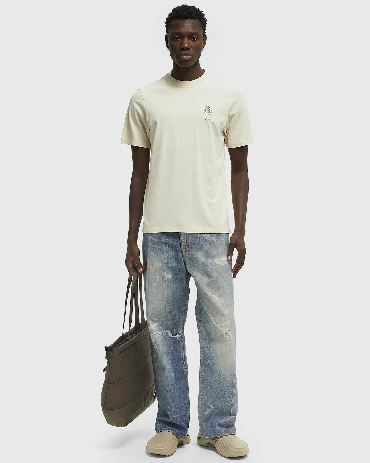 Autry Action Shoes T-SHIRT MAIN Beige Mens Shortsleefe