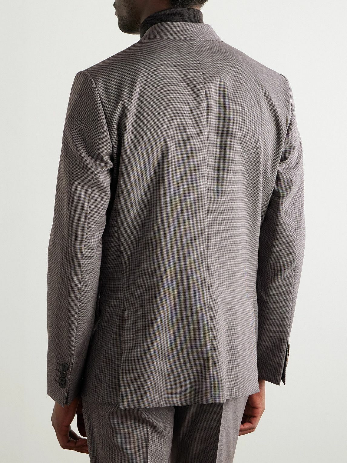 Paul Smith - Houndstooth Wool Blazer - Brown