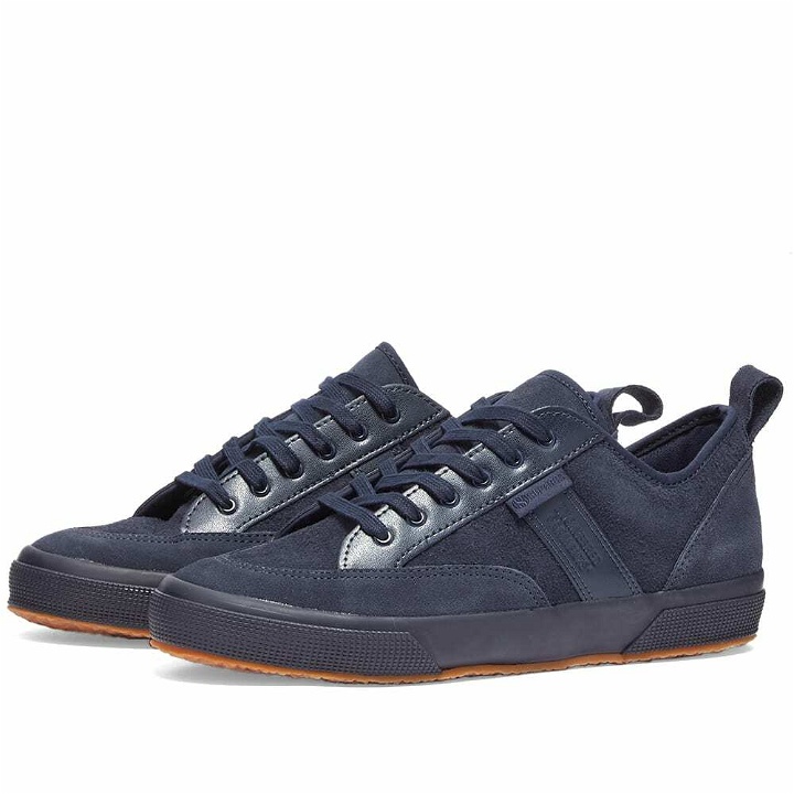 Photo: Superga x Engineered Garments 3420 Military Low Sneakers in Navy