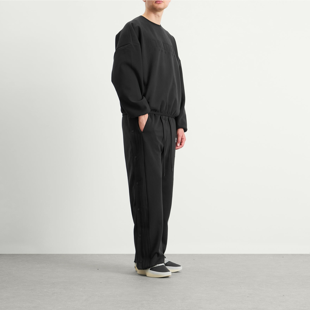 Adidas x FOG adidas x Fear Of God Athletics Suede Fleece Crewneck in Black