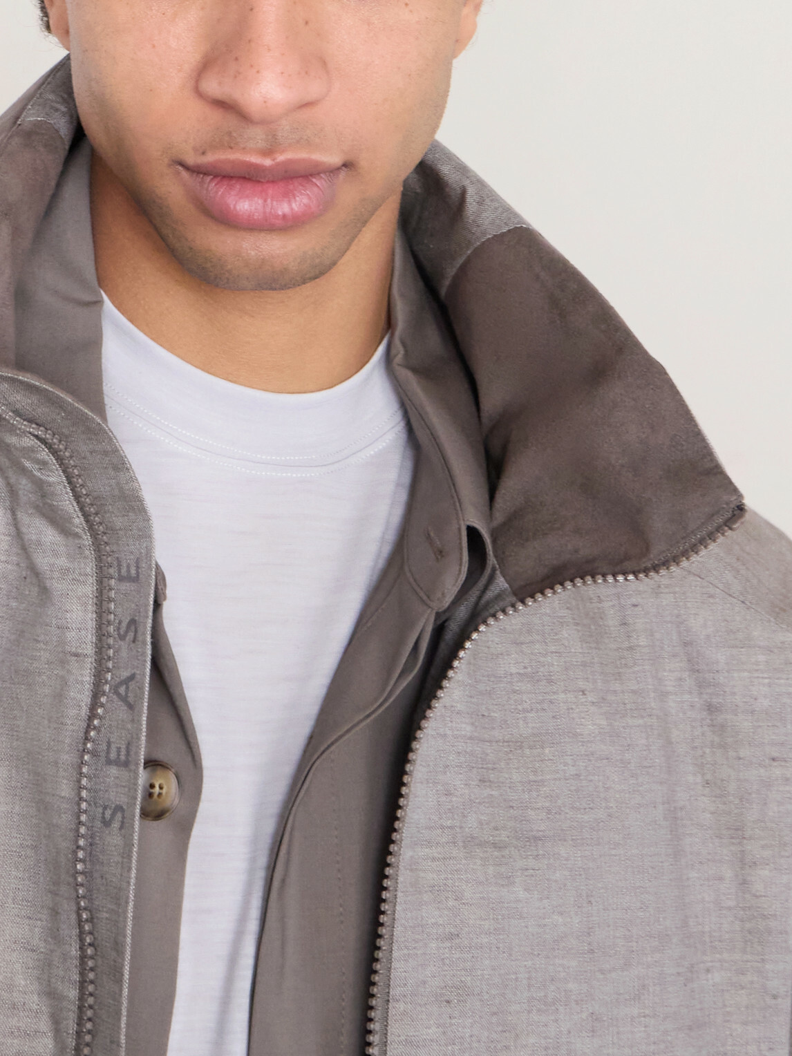 SEASE - Runner Logo-Print Merino Wool T-Shirt - Gray