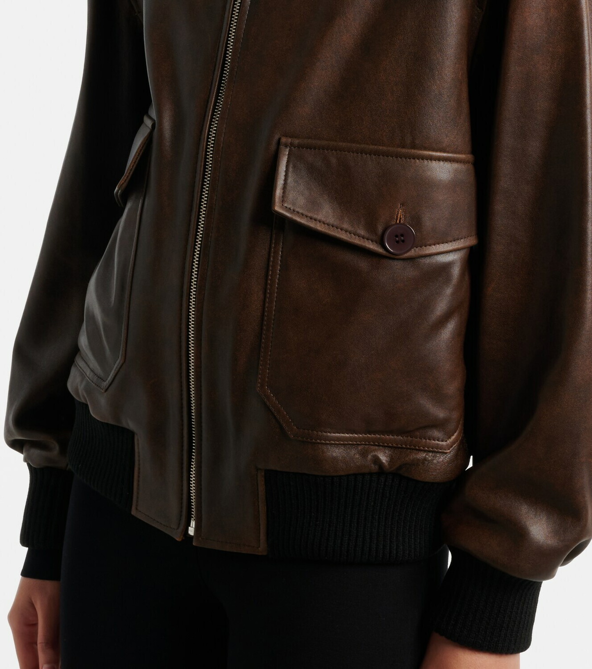 Nour Hammour Anton leather blouson jacket