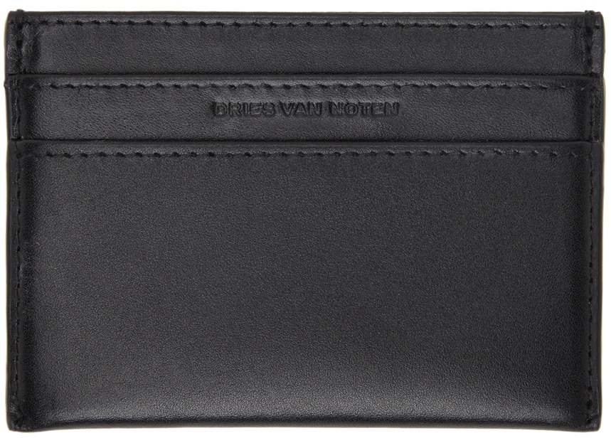 Photo: Dries Van Noten Black Leather Classic Card Holder