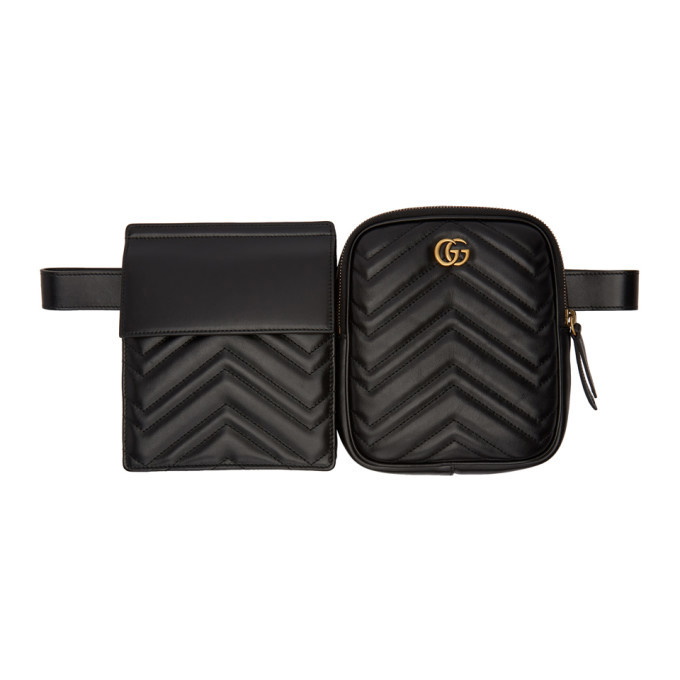Photo: Gucci Black Double Quilted Pouch Belt