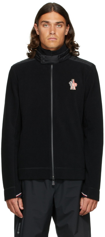 Photo: Moncler Grenoble Black Zip-Up Cardigan Jacket