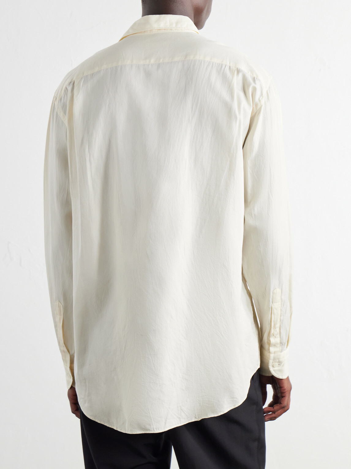 Kaptain Sunshine - Cotton and Silk-Blend Twill Shirt - Neutrals