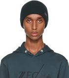 Z Zegna Green Logo Cashmere Beanie