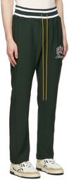 Rhude Green Embroidered Lounge Pants