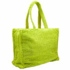 Acne Studios Men's Logo Towel Shopper Bag in Lime Green