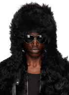 Moose Knuckles Black Efna Shearling Pilot Hat