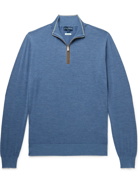 Peter Millar - Excursionist Flex Merino Wool-Blend Half-Zip Sweater - Blue