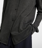 The Row Ocari knitted cashmere and silk shirt