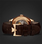 VACHERON CONSTANTIN - Fiftysix Automatic Complete Calendar 40mm 18-Karat Pink Gold and Alligator Watch, Ref. No. 4000E/000R-B438 - Silver
