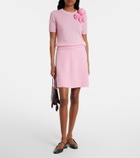 Jardin des Orangers Floral-appliqué wool and cashmere sweater