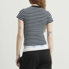 Hommegirls Women's x Fruit of the Loom Striped Baby T-Shirt in Baby Blue