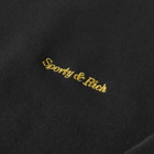 Sporty & Rich Men's Classic Logo Crew Sweat in Black/Gold