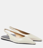 Proenza Schouler Spike leather slingback flats