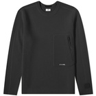 C.P. Company Men's Metropolis Tech Patch Crew Knit in Black