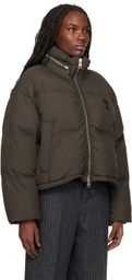 AMI Paris Brown Ami de Coeur Down Jacket