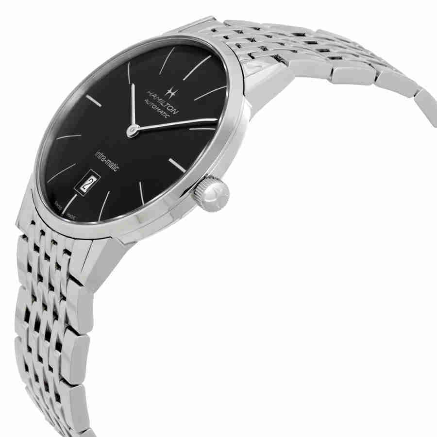 Hamilton Intra-Matic Automatic Black Dial Mens Watch H38455131