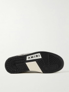 AMIRI - Skel-Top Suede-Trimmed Crystal-Embellished Leather Sneakers - Black