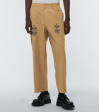 Adish - Qrunful embroidered cotton ripstop pants