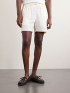 Kardo - Olbia Straight-Leg Cotton Drawstring Shorts - Neutrals