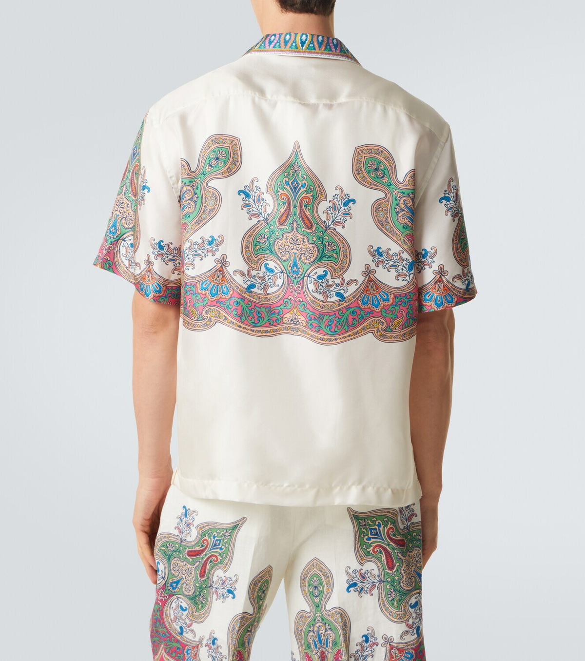 Etro Paisley silk twill bowling shirt