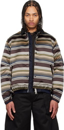sacai Multicolor Horizontal Stripe Blouson Bomber Jacket