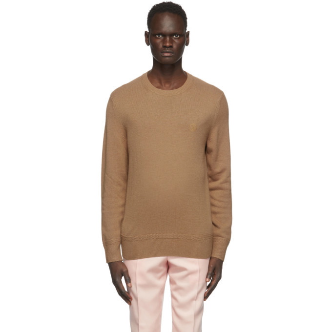 Photo: Burberry Tan Cashmere Monogram Motif Sweater