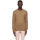 Burberry Tan Cashmere Monogram Motif Sweater