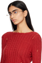 BONNIE CLYDE Gold Metal Lisp Glasses