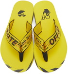 Off-White Yellow & Black Industrial Flip Flops