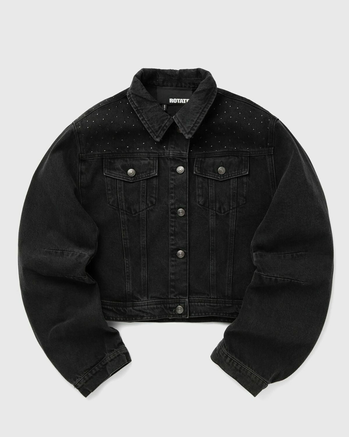 ROTATE Birger Christensen Denim Oversized Jacket Black Womens Denim Jacket