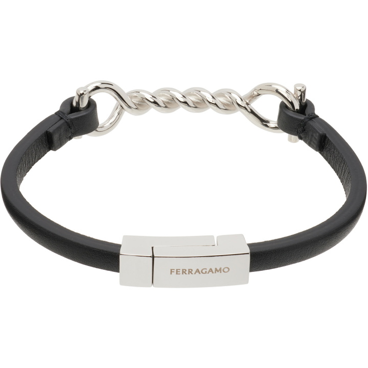 Photo: Ferragamo Gancini Leather Bracelet