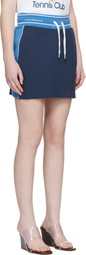 Casablanca Navy Punto Miniskirt