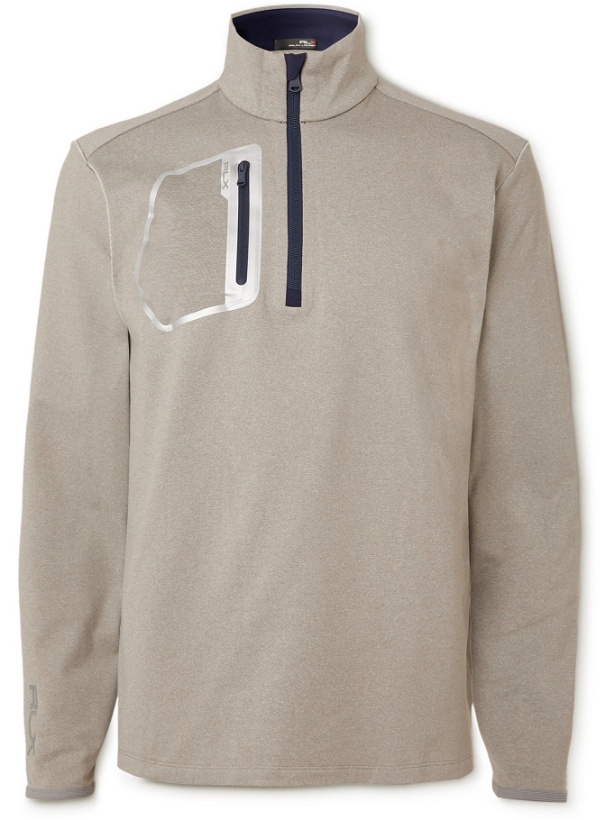 Photo: RLX Ralph Lauren - Fleece-Back Tech-Jersey Half-Zip Golf Sweatshirt - Gray - L