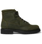 Mr P. - Jacques Shearling-Lined Waxed-Suede Boots - Green