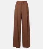 Brunello Cucinelli Monili pleated wool-blend wide-leg pants