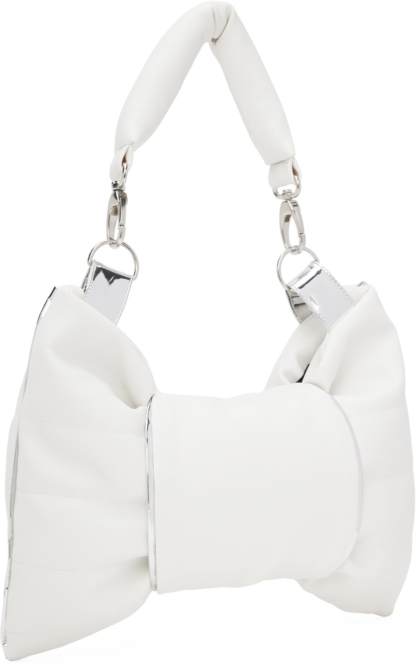 Ancuta Sarca White Vegan Leather Bow Bag Ancuta Sarca