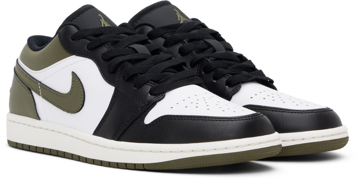 Nike Jordan Khaki & Black Air Jordan 1 Low Sneakers