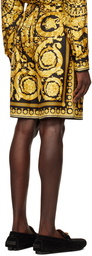 Versace Black & Gold Barocco Shorts