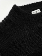 SAINT LAURENT - Open-Knit Mohair-Blend Sweater - Unknown