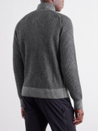 BOGNER - Dwayne Ribbed Wool and Cashmere-Blend Half-Zip Ski Mid-Layer - Gray
