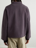 Small Talk - Washed Silk-Twill Jacket - Purple