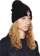Moncler Grenoble Black Pure Wool Beanie
