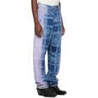 Vivienne Westwood Blue & Purple Buckle Back Jeans