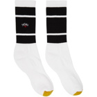 Noah NYC White and Black Varsity Stripe Socks