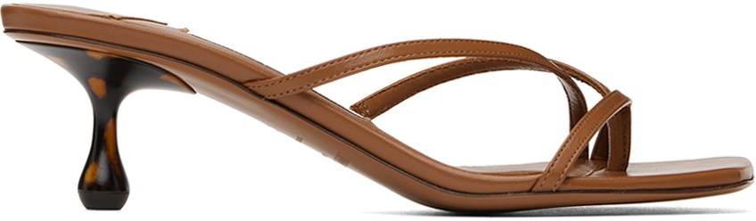 Jimmy Choo Brown Etana 50 Mules Jimmy Choo
