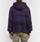 AMIRI - Distressed Tie-Dyed Cotton-Jersey Hoodie - Men - Purple